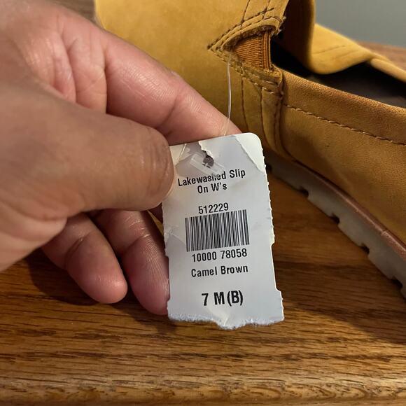 L.L Bean Women’s Lakewashed Slip Ons Size 7 Medium New Camel Brown - Picture 6 of 8